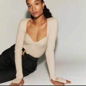 Reformation Glenna Cashmere Sweater, Gossamer